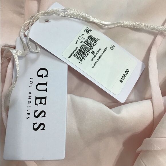Guess Pink Slip Mini Dress Floral Print Fit & Flare Size Medium - Picture 15 of 16